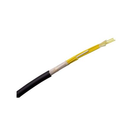 Fibre 6 Core Singlemode Tactical Cable | Indoor/Outdoor Use | Black PU Jacket by MSS
