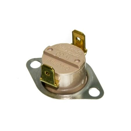 Single Pole Thermostat 130°C | 4.8mm Connection | Vertical Mount | Silver by Campini