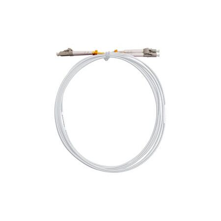 Fibre Patch Lead LC-LC OM4 | 1 Metre | White LSZH | 2mm Duplex by MSS
