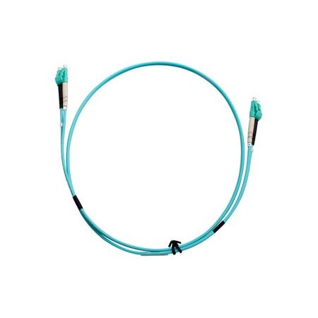 Fibre Patch Lead LC-LC OM3 1 Metre | Aqua LSZH | 2mm Duplex by MSS