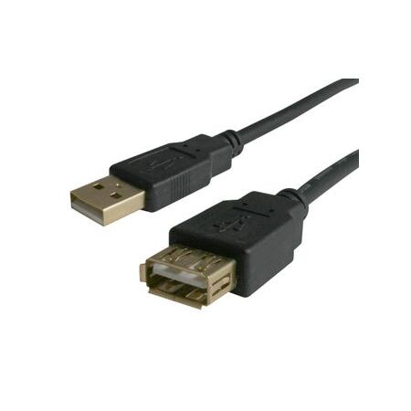 USB 2.0 Extension Cable A-A M-F | 5M Length | Black by Unbranded