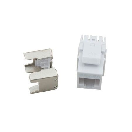 Cat6A Keystone Jack | 110 Termination | White | High Performance by Matchmaster