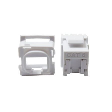 Cat6 RJ45 Jack Shuttered | K/110 | White | High Performance by Unbranded