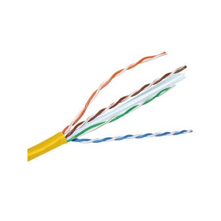 Ethernet Cable Category 6 U-UTP | 305M Length | Yellow Color | High-Speed Data Transfer by Matchmaster