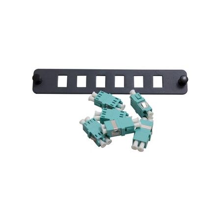 Flat Coupler Panel Kit 12F | Includes Thru Adaptor | OM3 Compatible | Easy Installation by Matchmaster