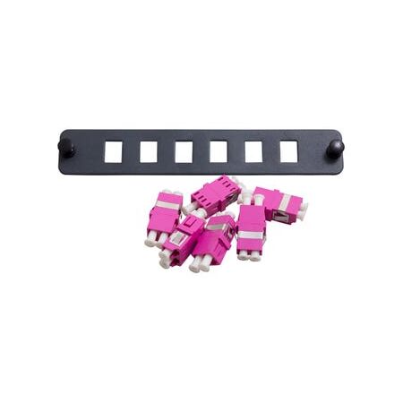 Flat Coupler Panel Kit 12F | Includes Thru Adaptor | OM4 Compatible | Easy Installation by BrandName