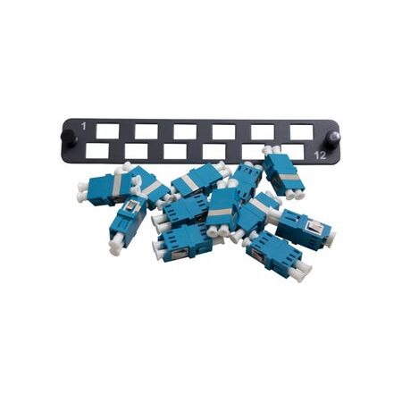 Flat Coupler Panel Kit 24F | Includes Thru Adaptor | 1-12 Ports | LCD by Matchmaster