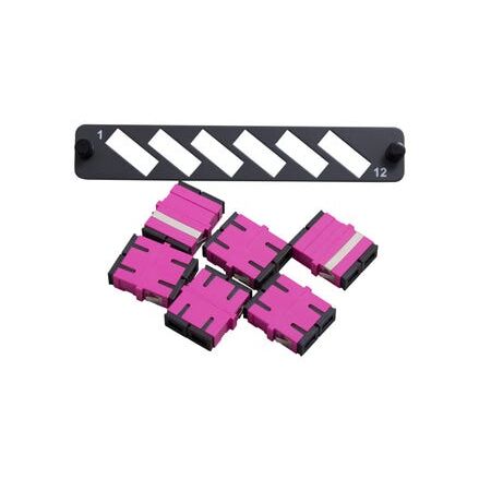 Flat Coupler Panel Kit 12F | Includes Thru Adaptor | OM4 Compatible | Easy Installation by Brand