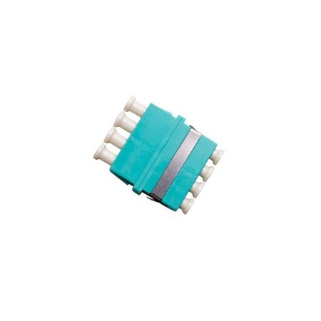 LC OM3 Quad Thru Adaptor | Aqua Color | High Performance | Durable Design by Matchmaster