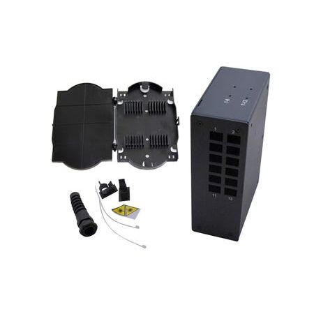 DIN Mount Fibre Optic Patch Panel | 12 Fibre SC & 24 Fibre LC | Compact Design by FOBOT