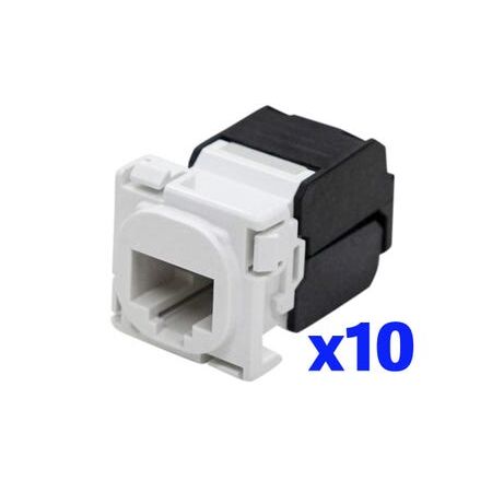 CAT6A UTP Workstation Outlet | White Finish | High-Speed Connectivity | Easy Installation by Brand