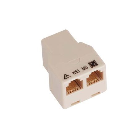 RJ12 Coupler T F-F-F Adapter | Connects Multiple Devices | Compact Design by Unbranded