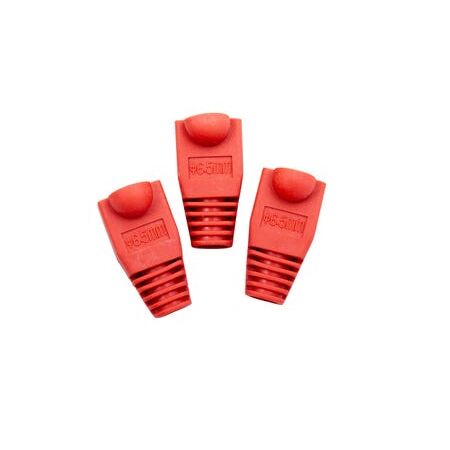 Strain Relief Boot RJ45 | Red | 10 Pack | Durable Design by Matchmaster