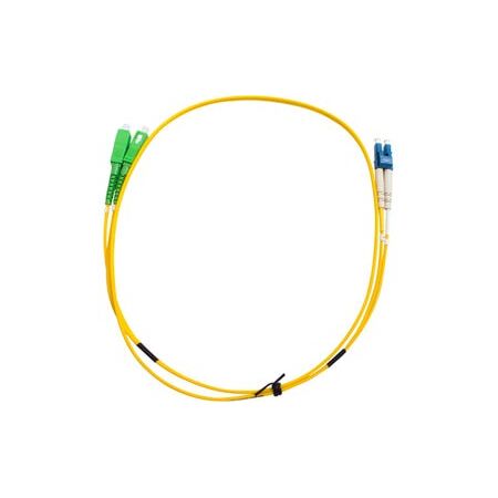 MSS Fibre SCA - LC Singlemode 1 Metre Yellow LSZH 2mm Duplex Fibre Patch Lead