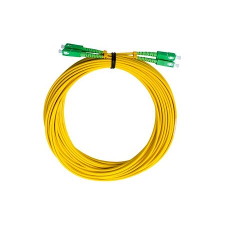 MSS Fibre SCA - SCA Singlemode 10 Metre Yellow LSZH 3mm Duplex Fibre Patch Lead