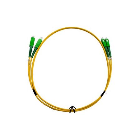 MSS Fibre SCA - SCA Singlemode 1 Metre Yellow LSZH 3mm Duplex Fibre Patch Lead