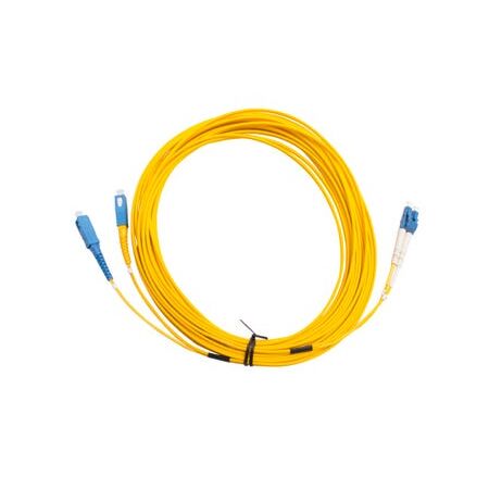Fibre Patch Lead SC to LC | 10 Metre | Singlemode | Yellow LSZH 2mm Duplex by MSS