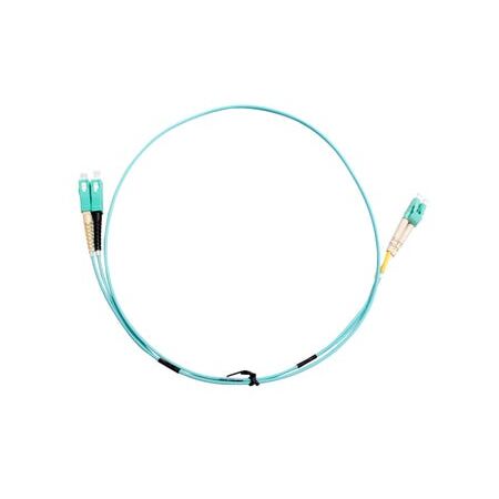 Fibre Patch Lead SC to LC OM3 | 1 Metre | Aqua LSZH | 2mm Duplex by MSS