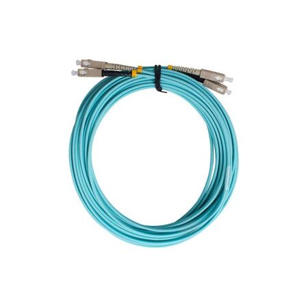 Fibre Patch Lead SC-SC OM3 | 10 Metre Length | Aqua LSZH | 3mm Duplex by MSS