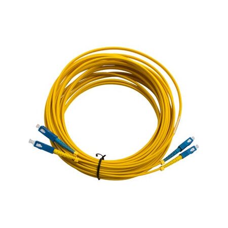 MSS Fibre SC - SC Singlemode 15 Metre Yellow LSZH 3mm Duplex Fibre Patch Lead