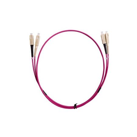 Fibre Patch Lead SC-SC OM4 | 5 Metre Length | Pink LSZH | 3mm Duplex by MSS