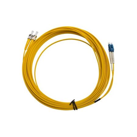 MSS Fibre ST - LC Singlemode 10 Metre Yellow LSZH 2mm Duplex Fibre Patch Lead
