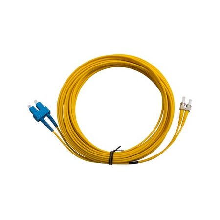 MSS Fibre ST - SC Singlemode 10 Metre Yellow LSZH 3mm Duplex Fibre Patch Lead