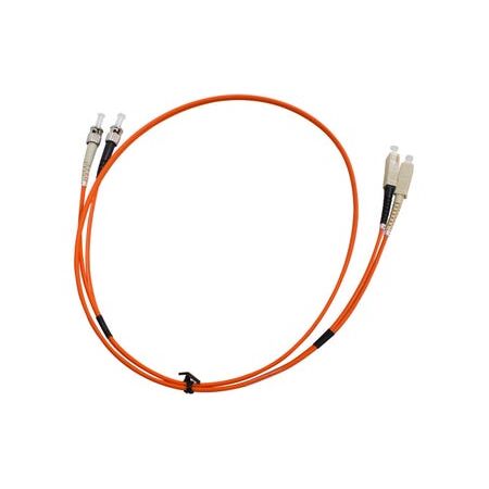 MSS Fibre ST - SC OM1 1 Metre Orange LSZH 3mm Duplex Fibre Patch Lead
