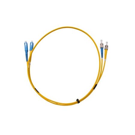 MSS Fibre ST - SC Singlemode 1 Metre Yellow LSZH 3mm Duplex Fibre Patch Lead
