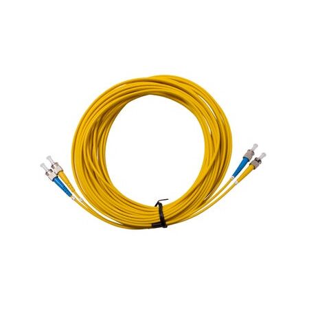 MSS Fibre ST - ST Singlemode 15 Metre Yellow LSZH 3mm Duplex Fibre Patch Lead