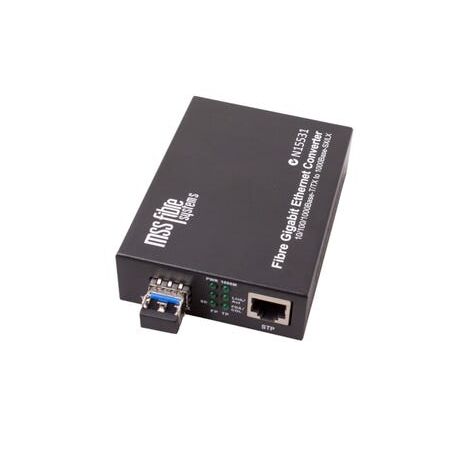 Fiber Ethernet Media Converter | 10/100/1000 Mbps | 1300nm Wavelength | 2km Range by Unspecified Brand