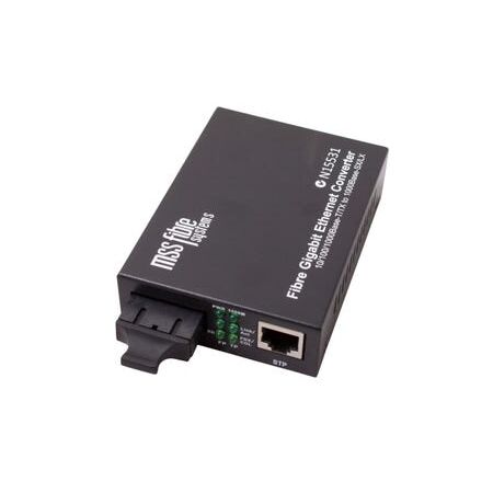 Fiber Ethernet Media Converter | 10/100/1000Mbps | 1300NM | 2KM Range by Unspecified Brand