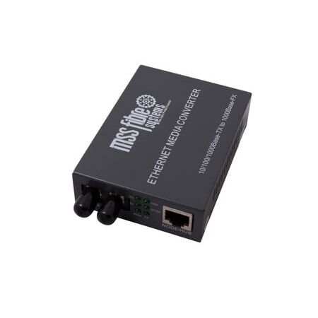 Media Converter 1000B-T to 1000B-LX | 1300NM | 2KM Range | ST Connector by Unspecified