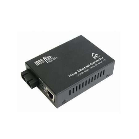 Media Converter 100B-TX to 100B-FX | 1300NM | 2KM Range | SC Connector by Matchmaster