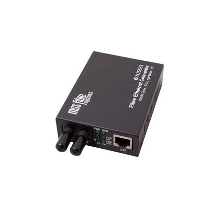Media Converter 100B-TX to 100B-FX | 1300NM | 2KM Range | ST Connector by Unspecified