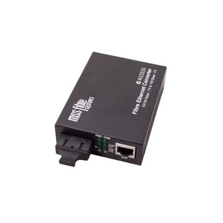 Media Converter 100B-TX to 100B-LX | 1310NM | 40KM Range | SC Connector by Matchmaster