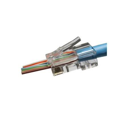 CAT6 Unshielded Feed Through Plug | Pack of 25 | Easy Installation & Reliable Performance by Brand