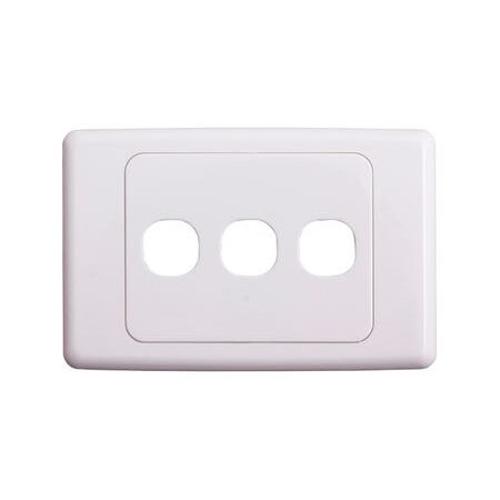 Wall Plate 3 Gang | Durable Plastic | Easy Installation | White by Homeware