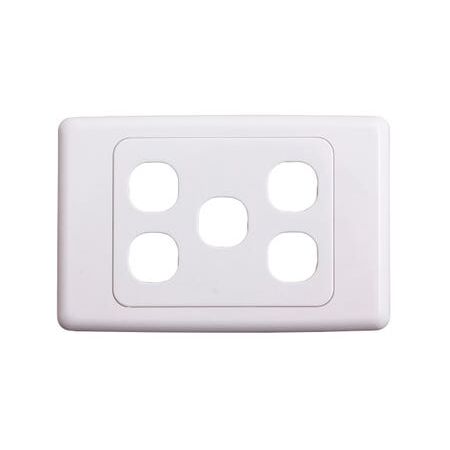 Wall Plate 5 Gang | Durable Design | Easy Installation | Versatile Use by Homeware