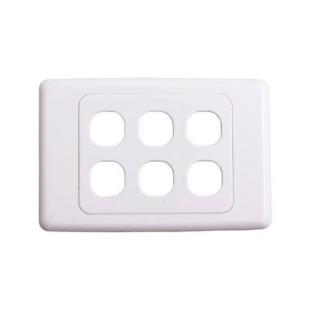 Wall Plate 6 Gang | Durable Design | Easy Installation | Versatile Use by BrandName