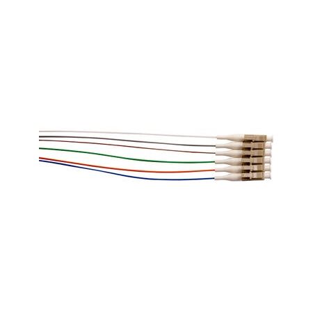 Fibre Pigtails OM4 50um 6-Fibre LC | 900um | High Performance | 6 Pack by MSS