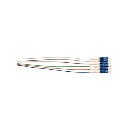 MSS Fibre SM 9um 6-Fibre LC 900um Pigtails Colour Coded - 6 Pack