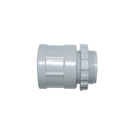 Adapter Plain to Screw Fitting 50mm Grey