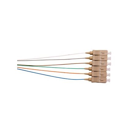 Fibre Pigtails 6-Fibre SC | OM1 62.5um | 900um Jacket | 6 Pack by MSS