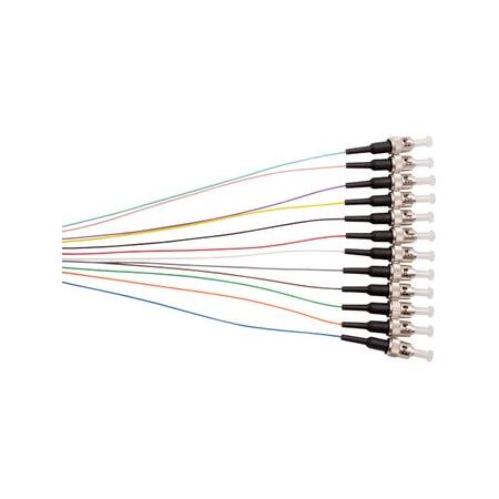Fibre Pigtails 12 Pack | OM1 62.5um | ST Connectors | 900um Jacket by MSS