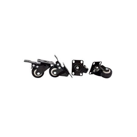 Heavy Duty Casters PK4 | 2 Brakes & 2 Without | Durable Design by R19
