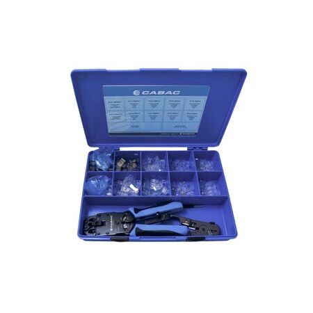 RJ Plug Kit with Crimp Tool & Variety of Connectors | Ideal for Networking | RJ-KIT1 by BrandName