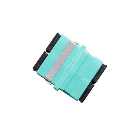 SC Multimode Aqua Duplex Thru-Adaptor