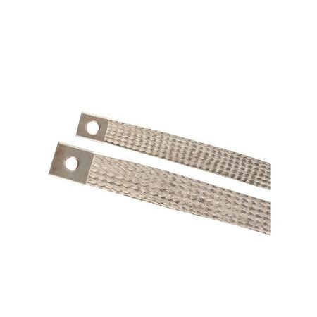 100Amp Copper Braid 400mm Long M12 Studs