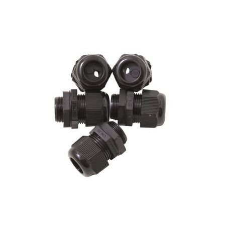 NYLON GLAND 9-18 WITH SOLAR INSERT 2x6MM